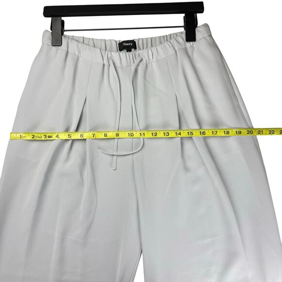 THEORY Pleated Drawstring Pants in Pearl Blue Sz 6 - Picture 7 of 7